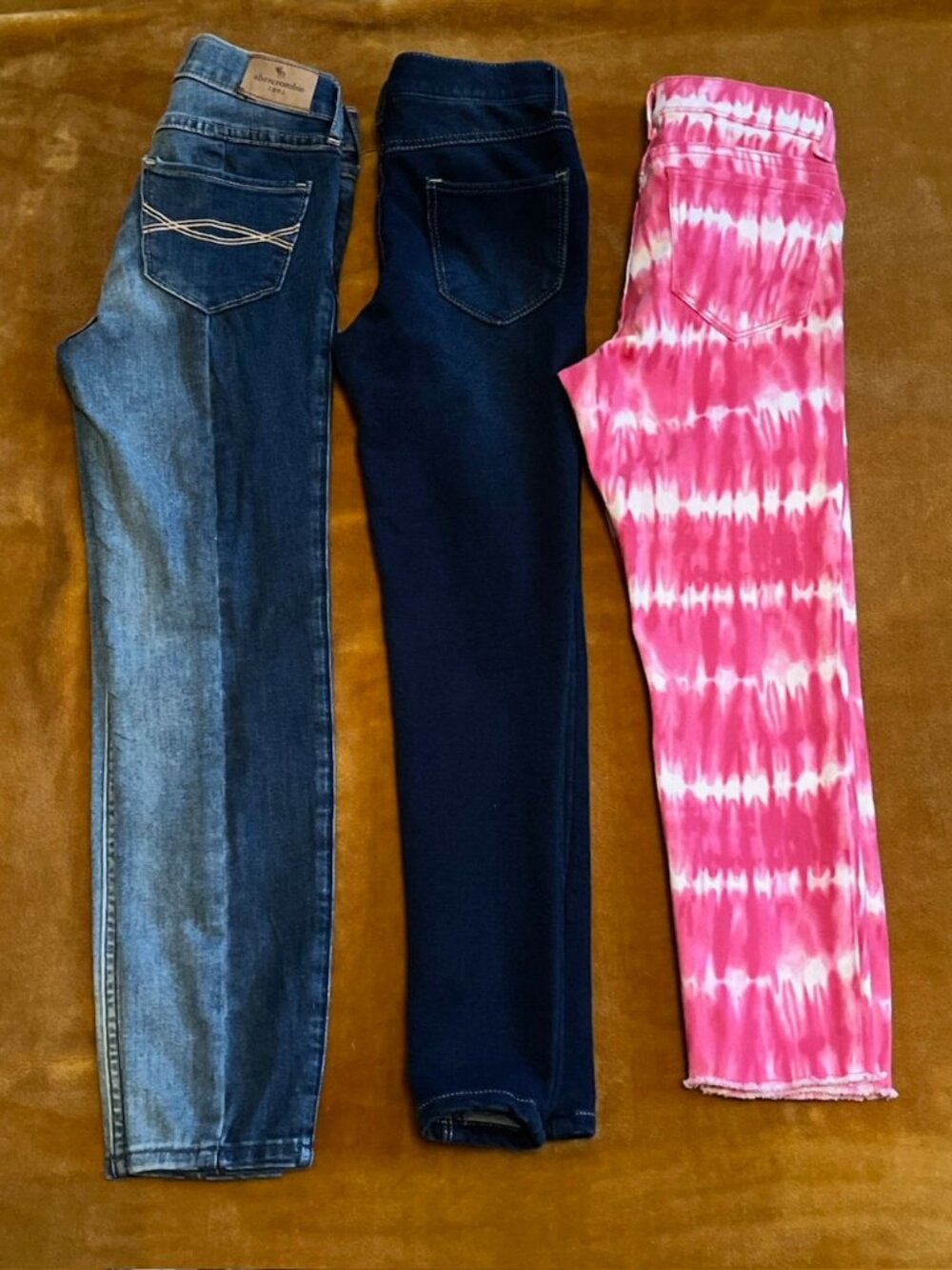 Mixed Lot Girls Jeans Jegging Bundle of 3 Size 7/8 Denim Abercrombie Kids School
